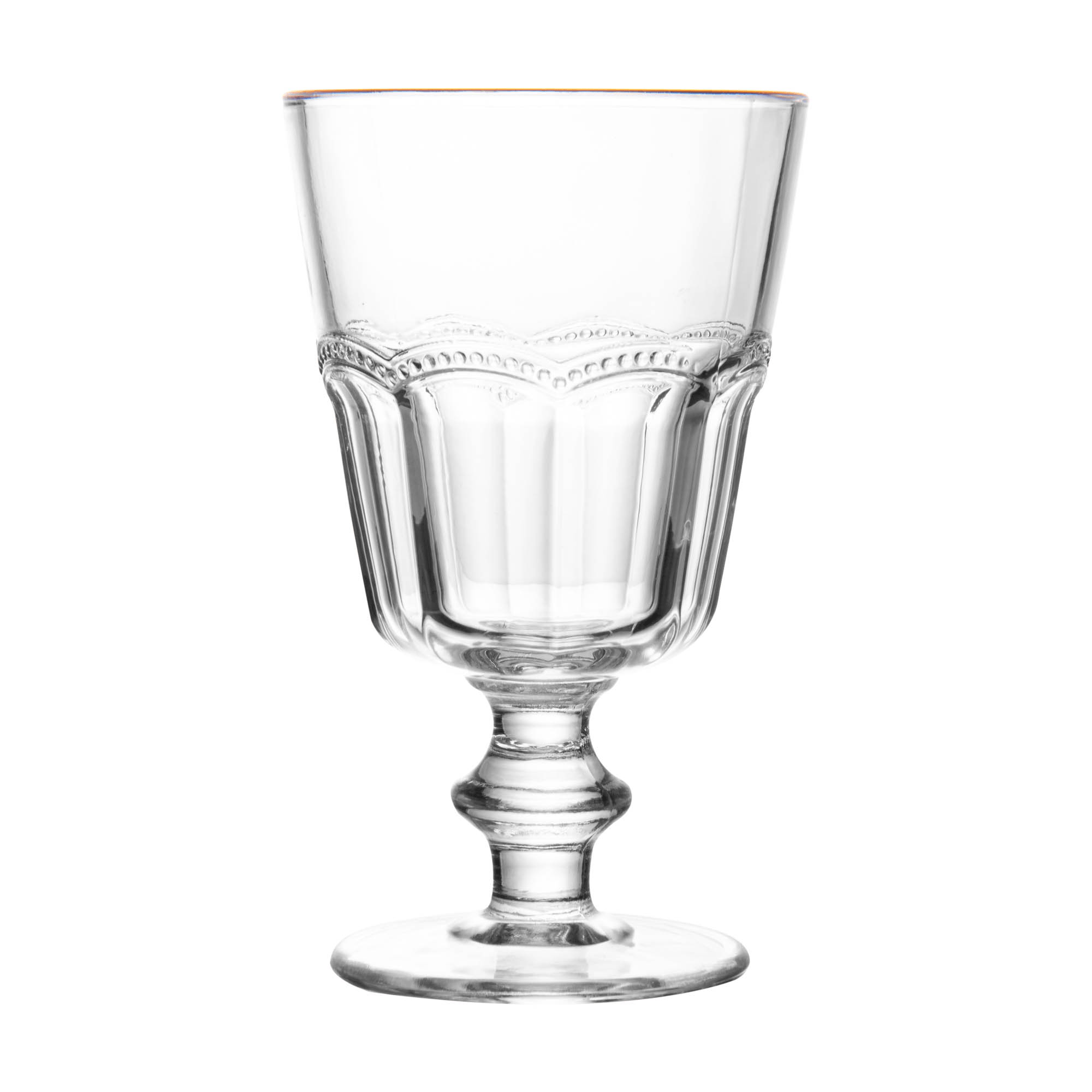 Taça para Água de Vidro Belle Époque com Fio de Ouro Incolor Lyor