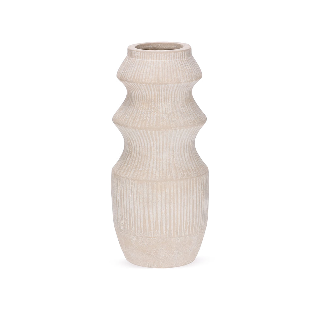 Vaso em Fibra de Vidro 46x20m Off White Mart Presentes