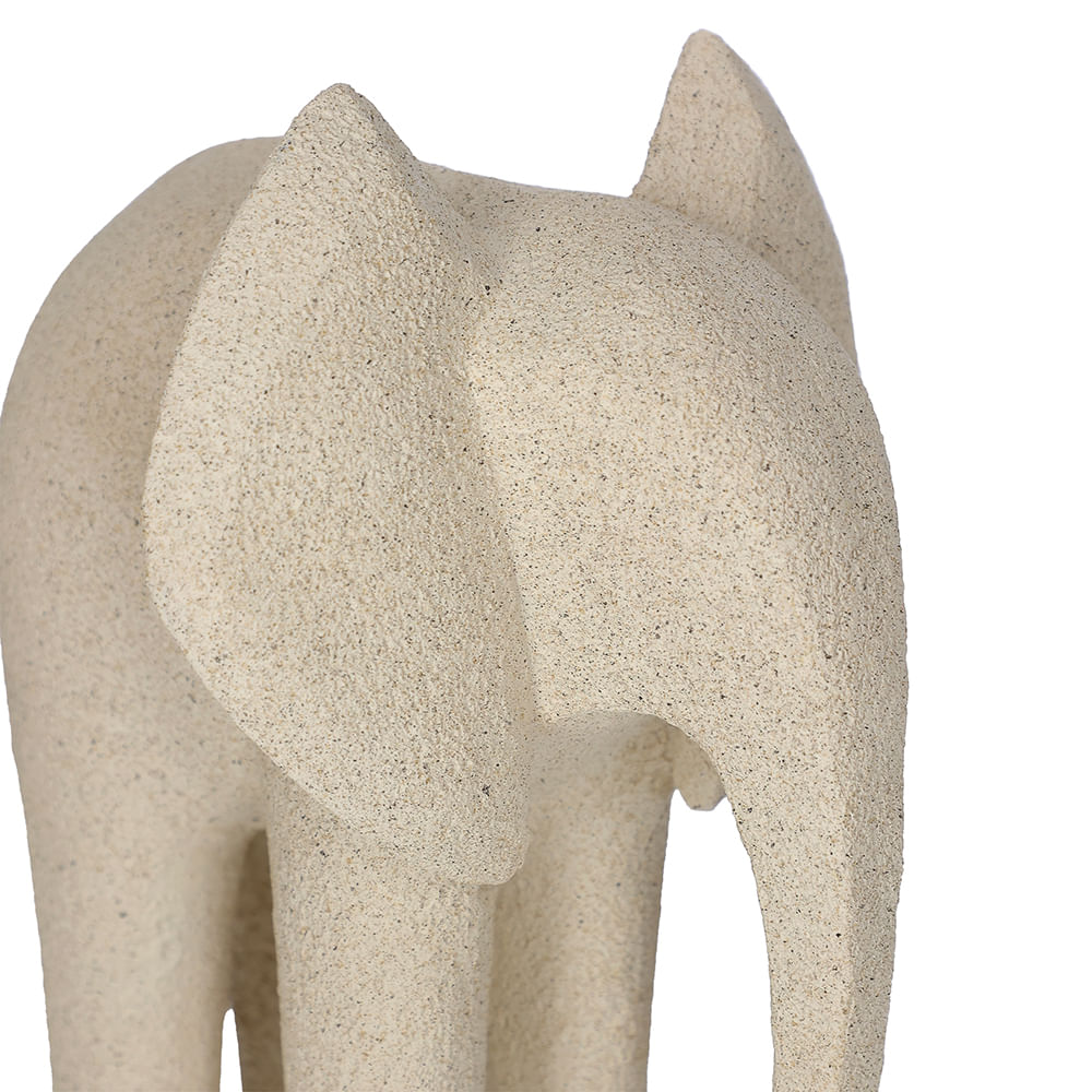 Escultura Elefante em Poliresina Off White Mart Presentes - Imagem 2