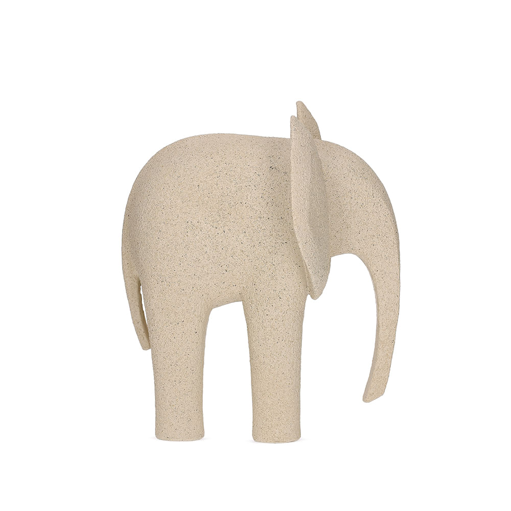 Escultura Elefante em Poliresina Off White Mart Presentes - Imagem 3