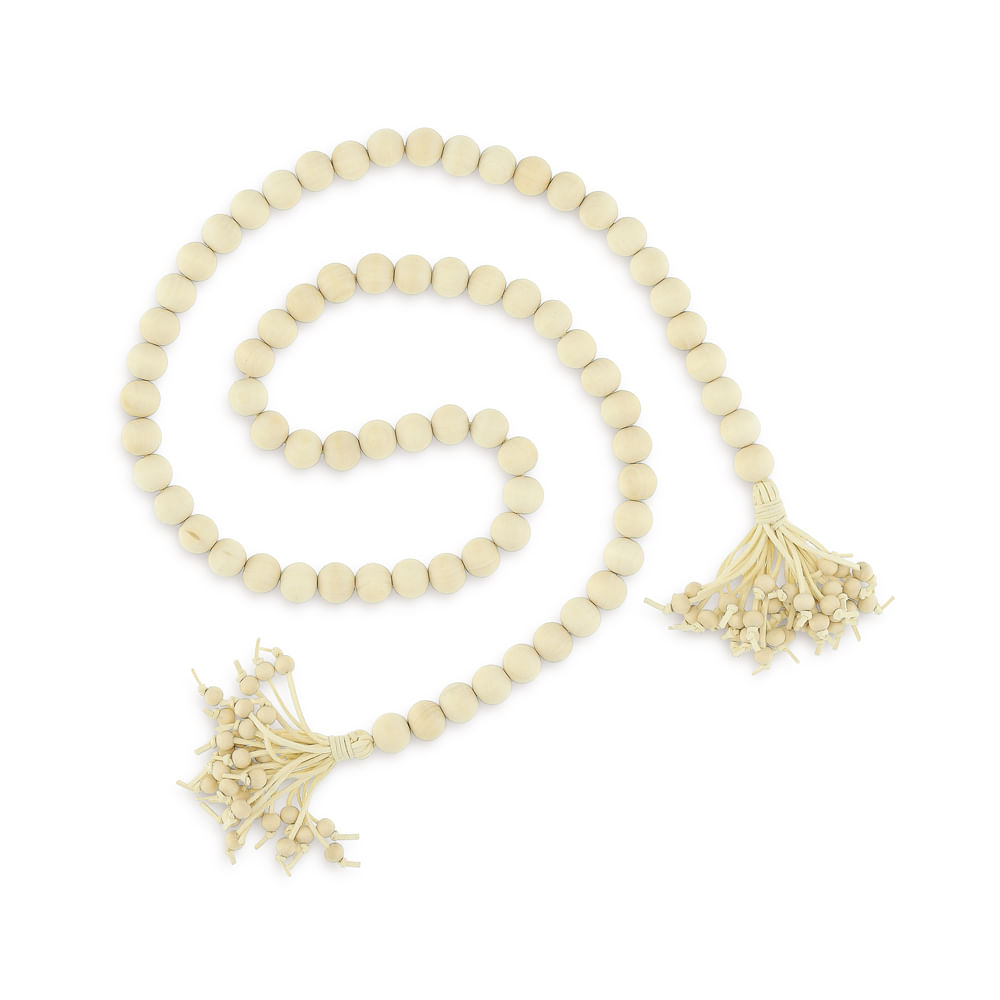 Colar Decorativo em Madeira 151x2cm Mart Presentes