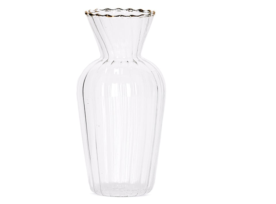 Mini Vaso em Vidro 15x8cm Transparente Mart Presentes