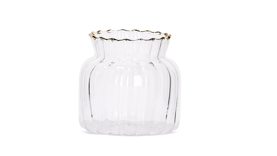 Mini Vaso em Vidro 8x8cm Transparente Mart Presentes