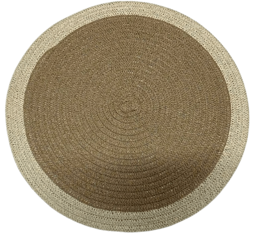 Jogo Americano Fibra de Papel 38cm Natural Flor Arte