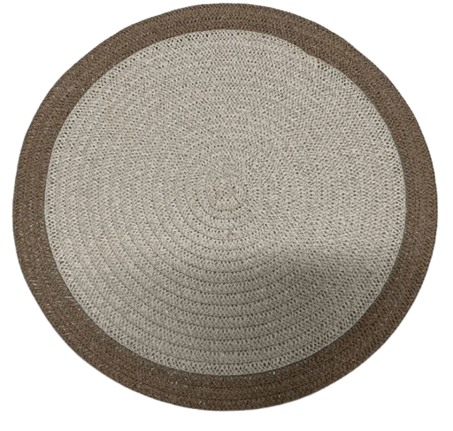 Jogo Americano Fibra de Papel 38cm Marrom Flor Arte