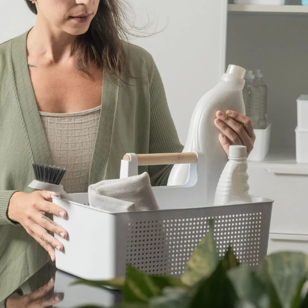 Organizador Multiuso Flow 8L Branco Martiplast - Imagem 3