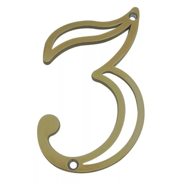 Número Residencial 3 em Zamac Oxidado Silvana