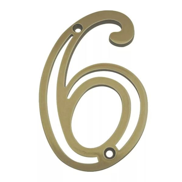 Número Residencial 6 em Zamac Oxidado Silvana