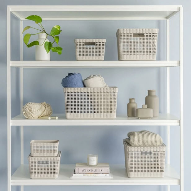 Cesto Organizador Grid 20L Bege Martiplast - Imagem 2