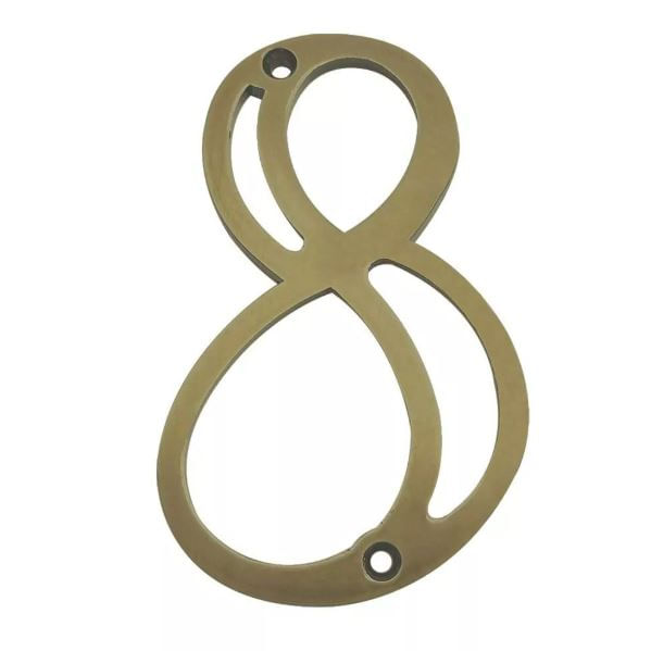 Número Residencial 8 em Zamac Oxidado Silvana