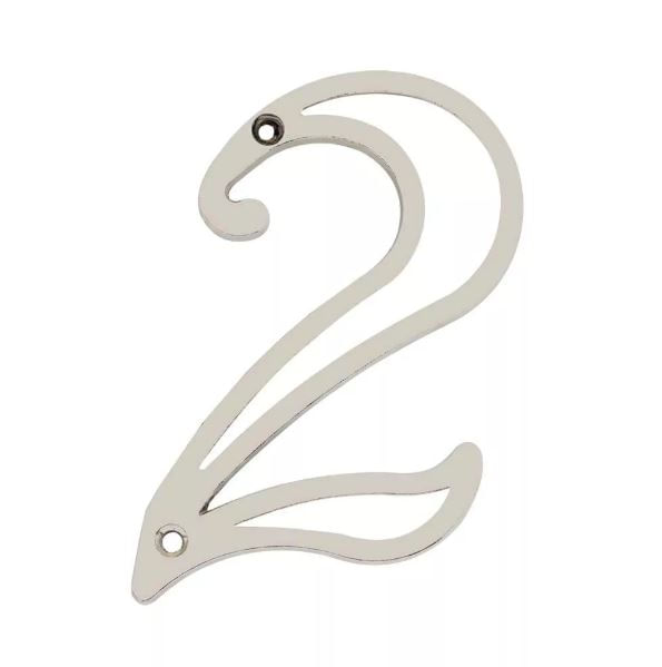 Número Residencial 2 em Zamac Niquelado Silvana