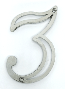 Número Residencial 3 em Zamac Niquelado Silvana