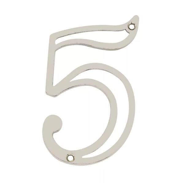 Número Residencial 5 em Zamac Niquelado Silvana