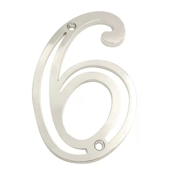 Número Residencial 6 em Zamac Niquelado Silvana