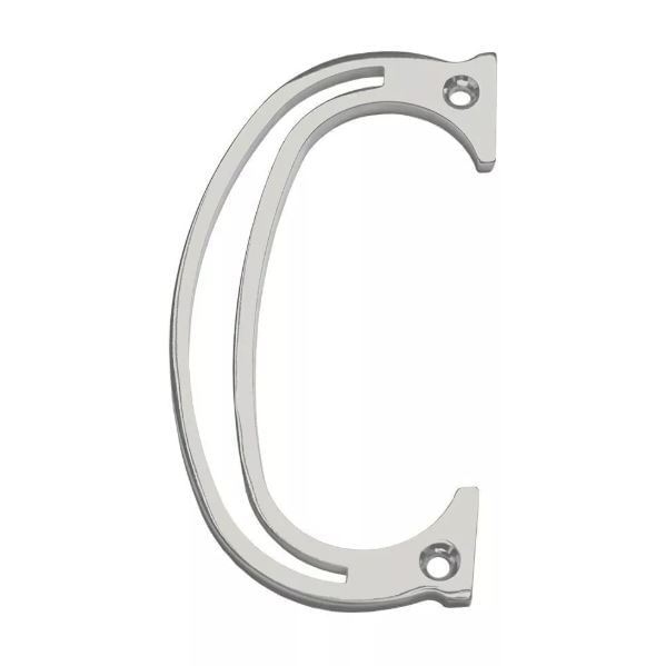 Letra Residencial C em Zamac Niquelado Silvana