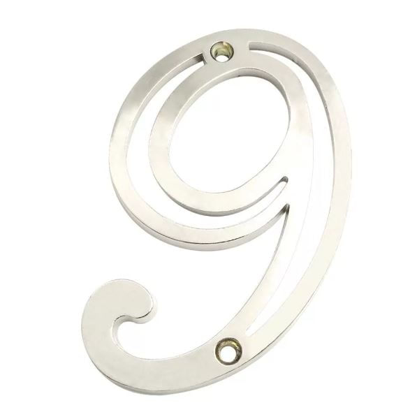 Número Residencial 9 em Zamac Niquelado Silvana