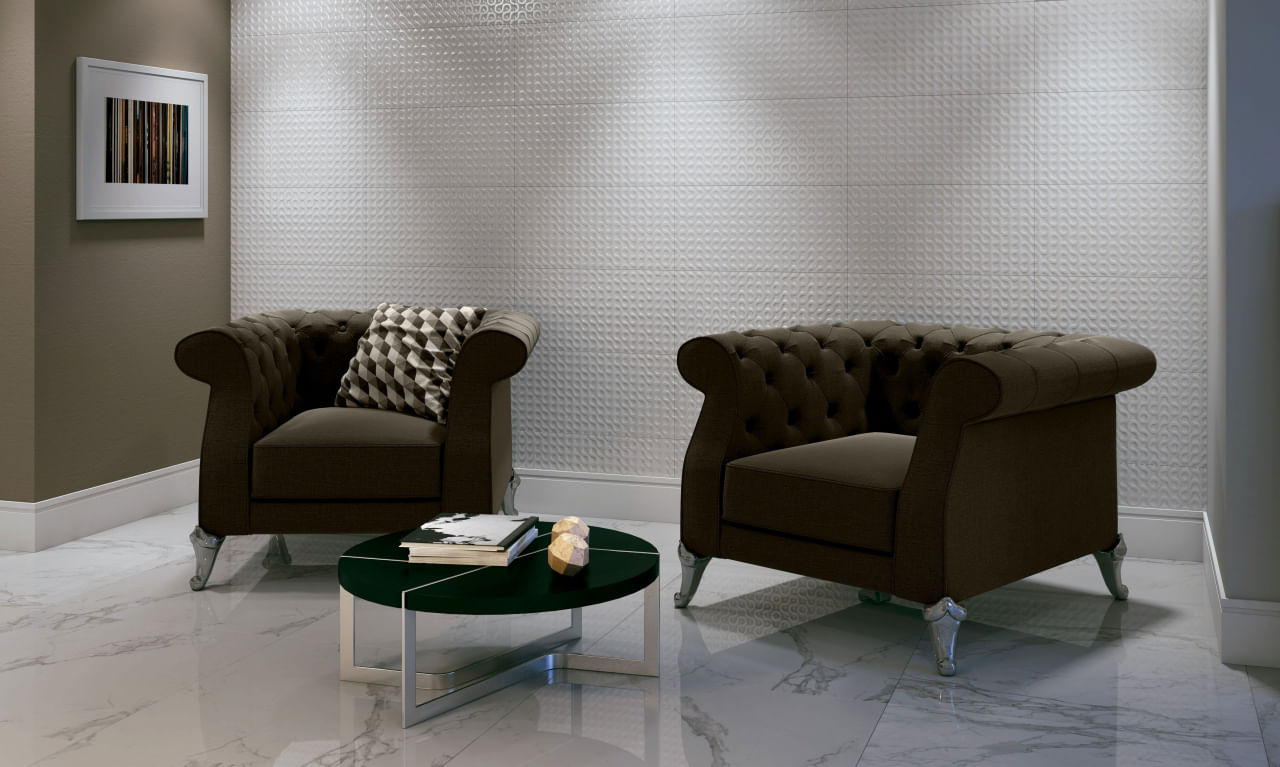 Porcelanato 84x84 Le Blanc Polido Retificado Elizabeth - Imagem 4
