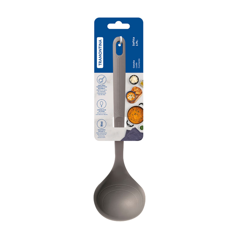 Concha Softta em Silicone Cinza Tramontina - Imagem 2