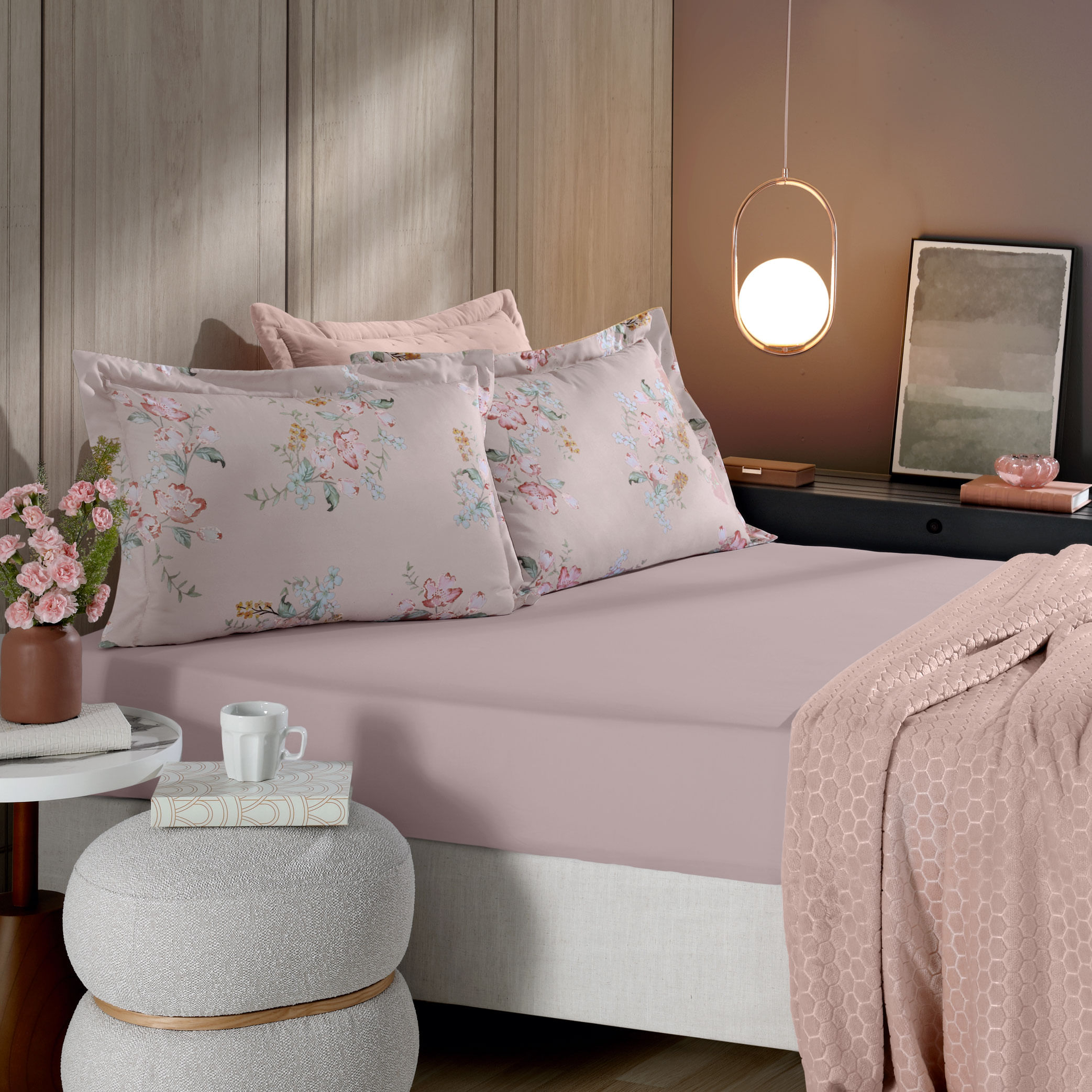 Jogo de Cama Toque de Algodão Estampado Queen com 3 Peças Camila Hedrons - Imagem 2