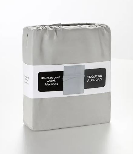 Jogo Roupa de Cama Toque de Algodão Casal 4 Peças Nuvem Hedrons