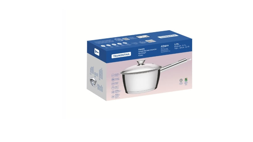 Panela Allegra Tampa de Vidro 2,7 Litros - Imagem 5