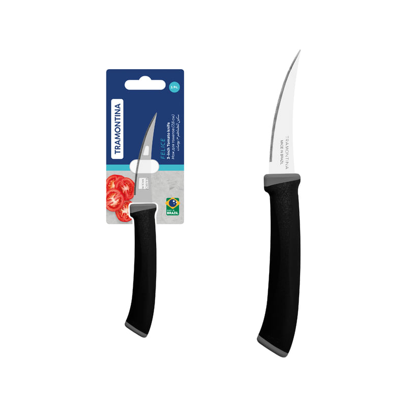 Faca para Tomate Felice 3" Preto Tramontina