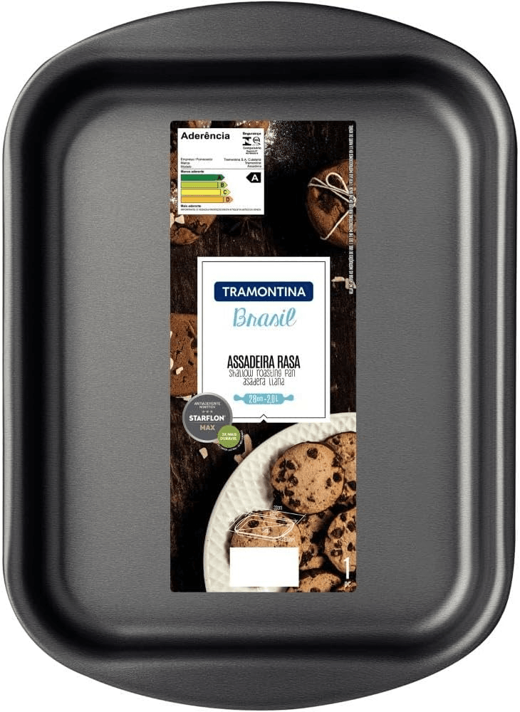 Assadeira Rasa 28cm 2L Grafite Tramontina - Imagem 2