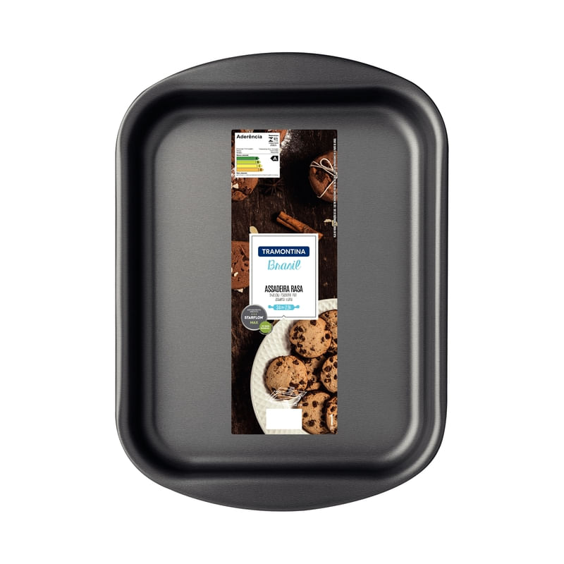 Assadeira Rasa 34cm 2,9L Grafite Tramontina - Imagem 3