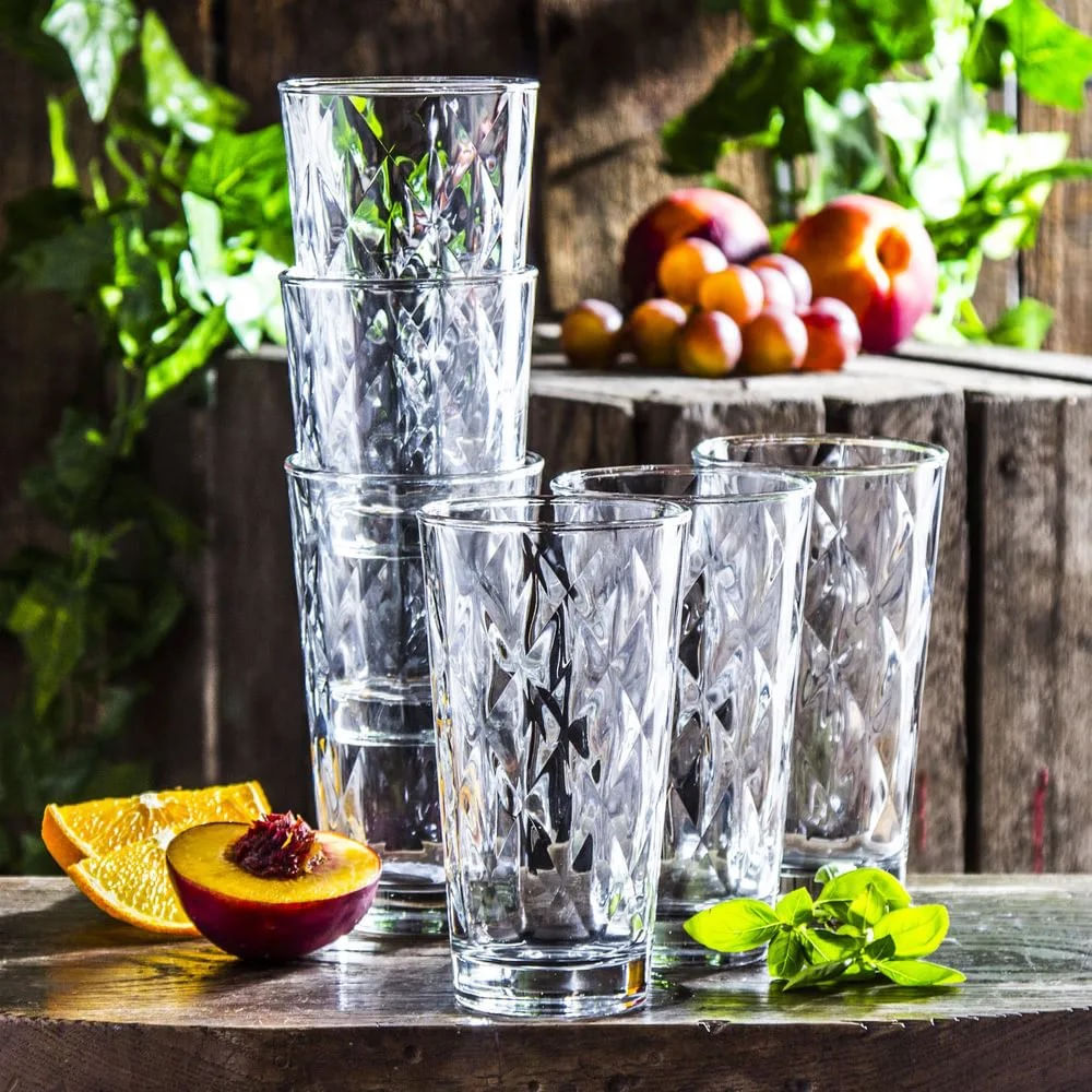 Jogo com 6 Copos Long Drink Kaleido 375ml Transparente Dayhome - Imagem 2