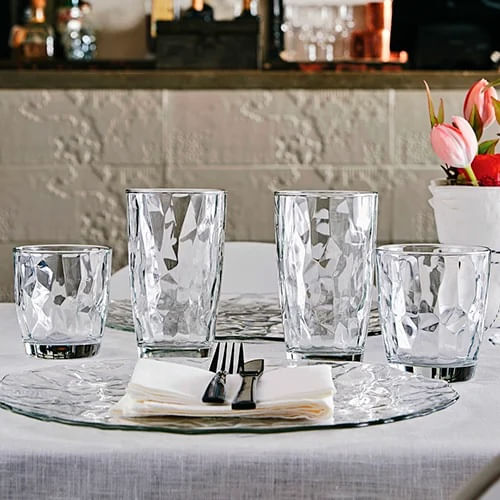 Jogo com 6 Copos Long Drink Diamond 470ml Transparente Dayhome - Imagem 2