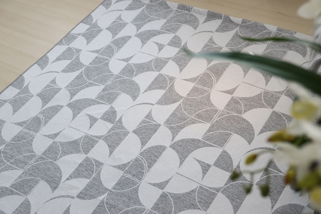 Tapete Jacquard Urban Verona 200x280cm Cinza Bella Janela - Imagem 3