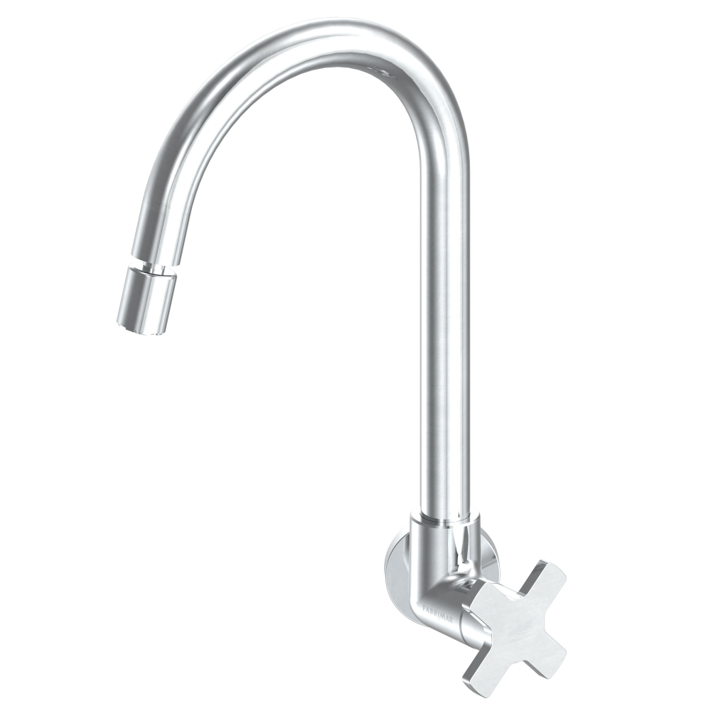 Torneira Cozinha Parede Nova Ella Cross 1169 Cromado Fabrimar