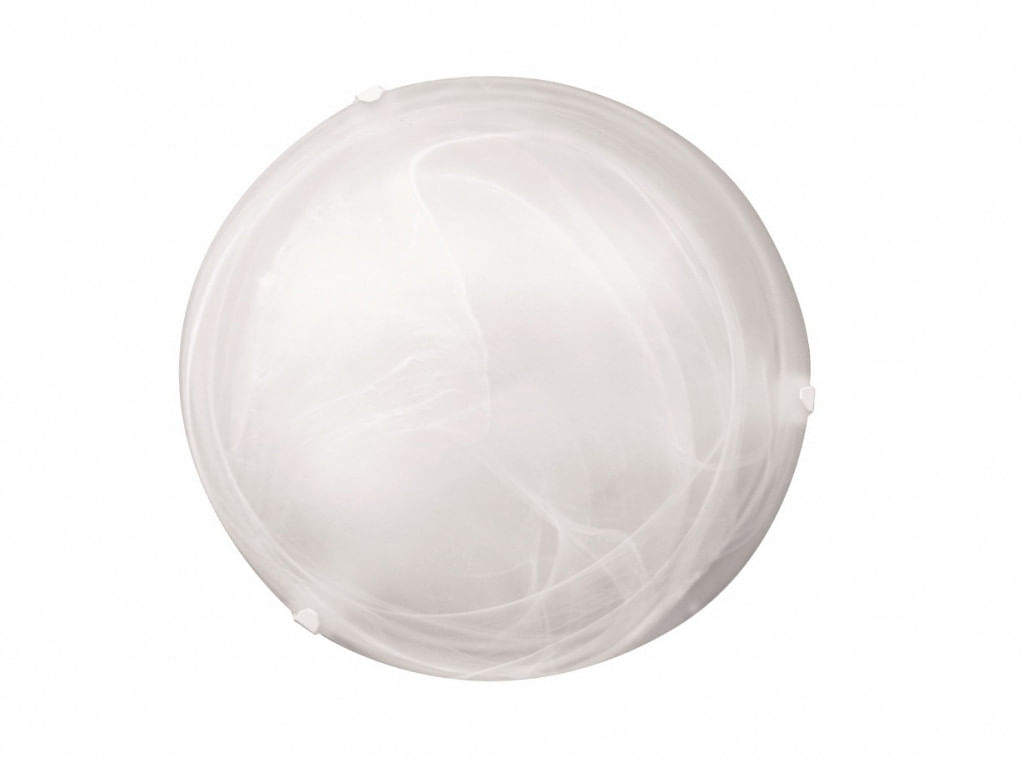 Plafon Redondo Laguna Vidro Murano 25cm 1xe27 Branca Taschibra