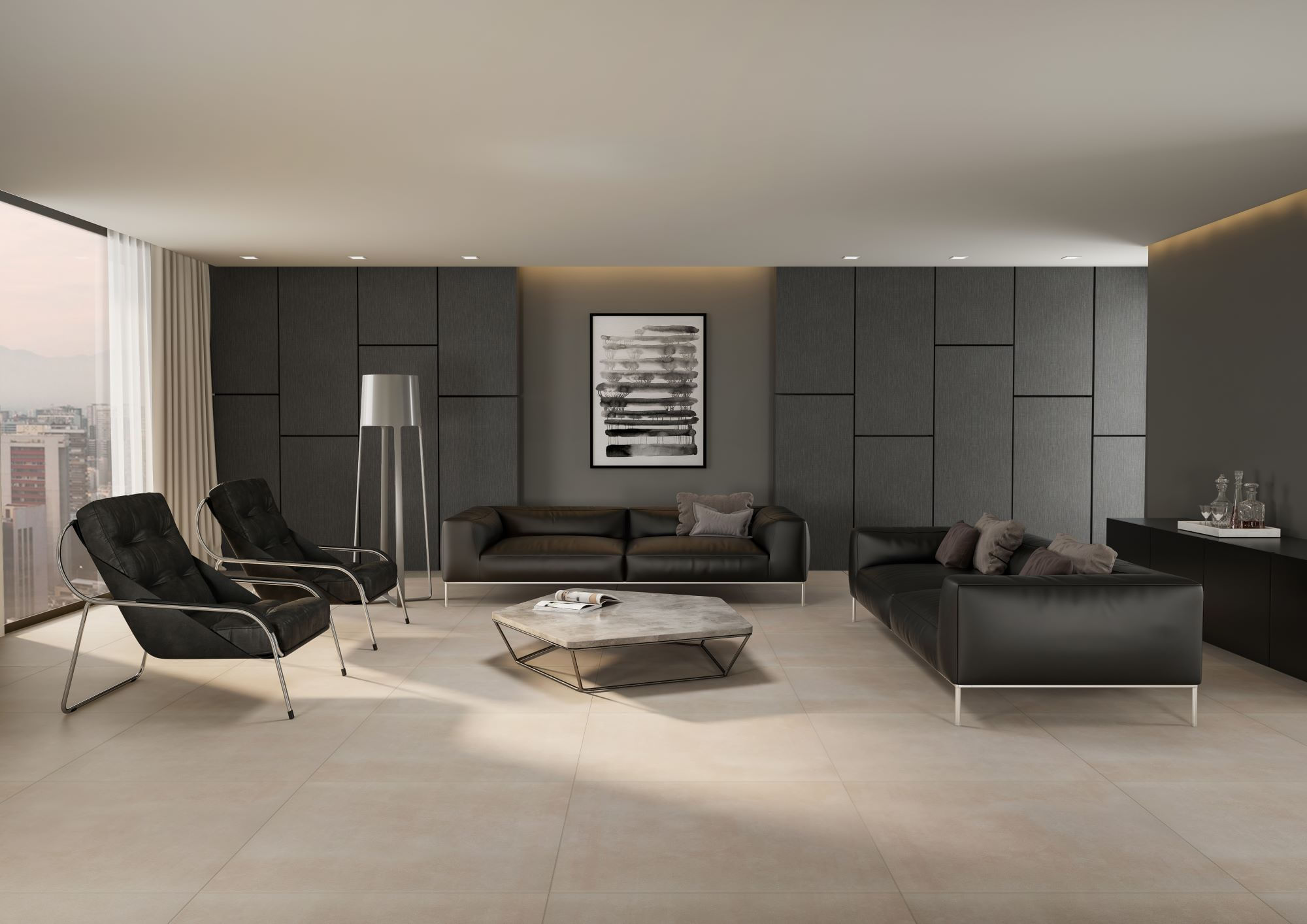 Porcelanato 120X120 Hit Gris Natural Retificado Portobello - Imagem 2