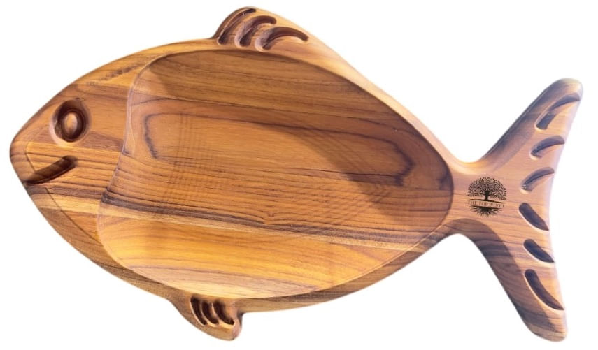 Gamela Peixe Goumert 39cm Madeira The Top Wood