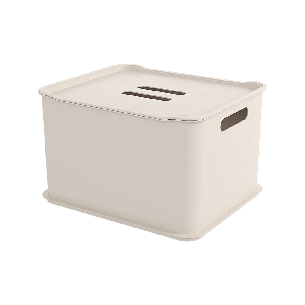 Cesta Fit com Tampa Ultra Light Gray Coza