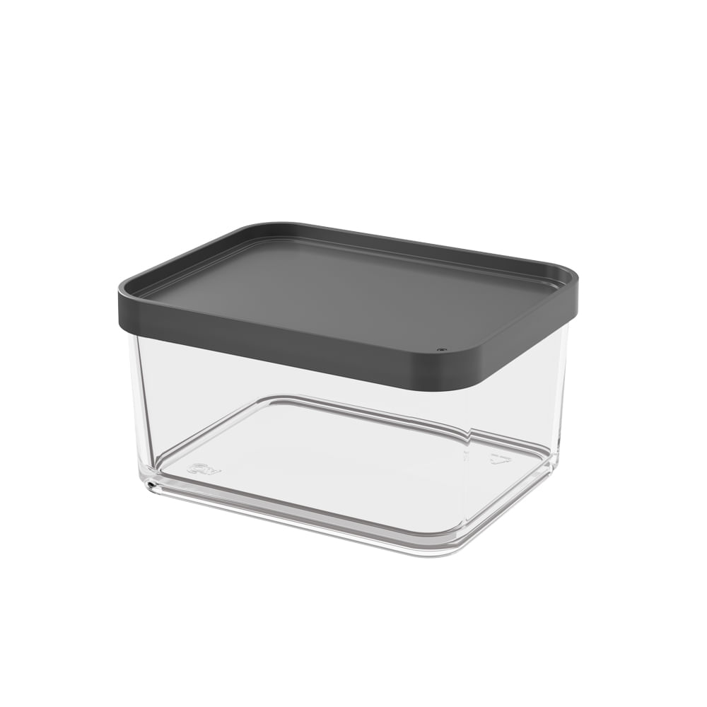 Pote Clear 1 Litro Cinza Chumbo Coza