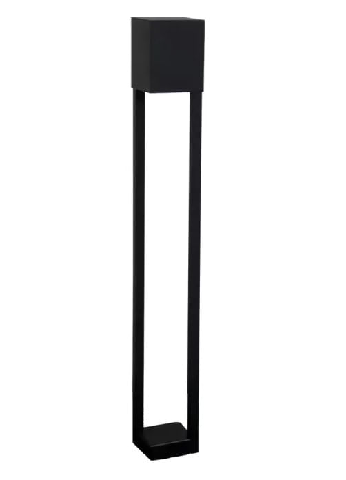 Balizador Alumínio Focus Preto Microtexturizado Ideal Iluminação