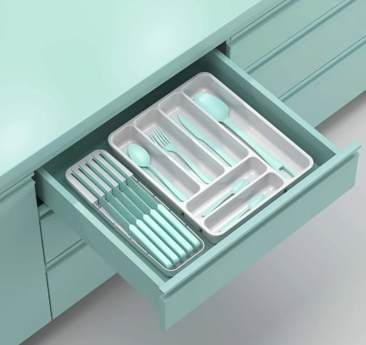 Organizador Talheres Perfect Branco Coza - Imagem 2