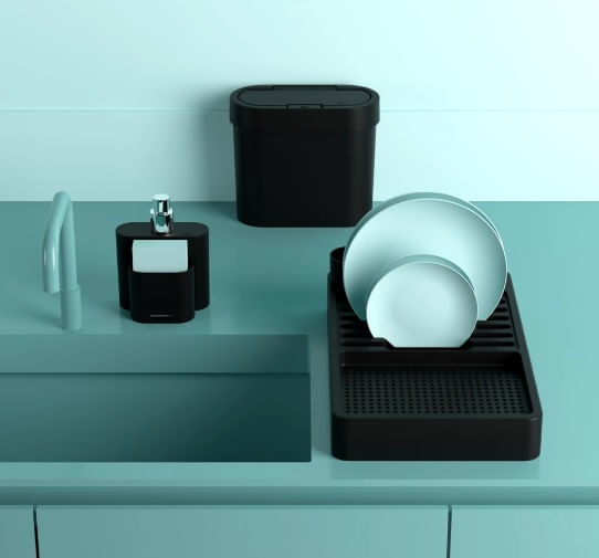 Escorredor de Louça Flat Preto Coza - Imagem 2