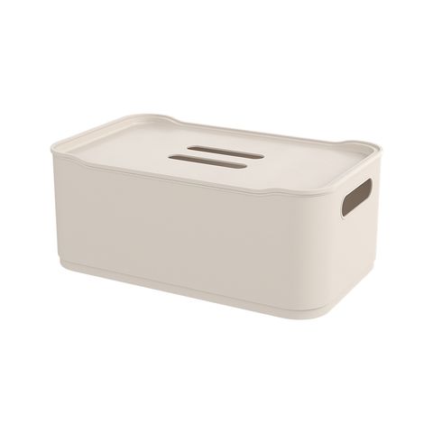 Cesta Fit Grande com Tampa Light Gray Soin