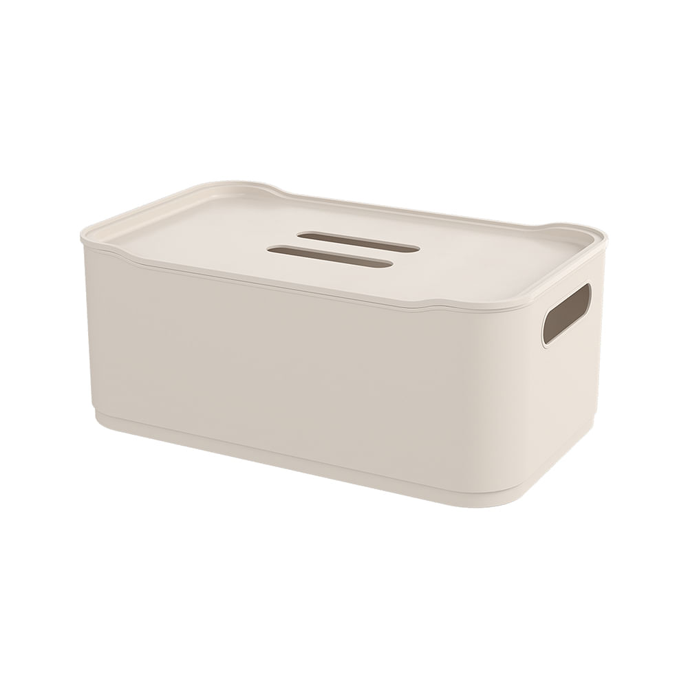 Cesta Fit Grande com Tampa Light Gray Soin