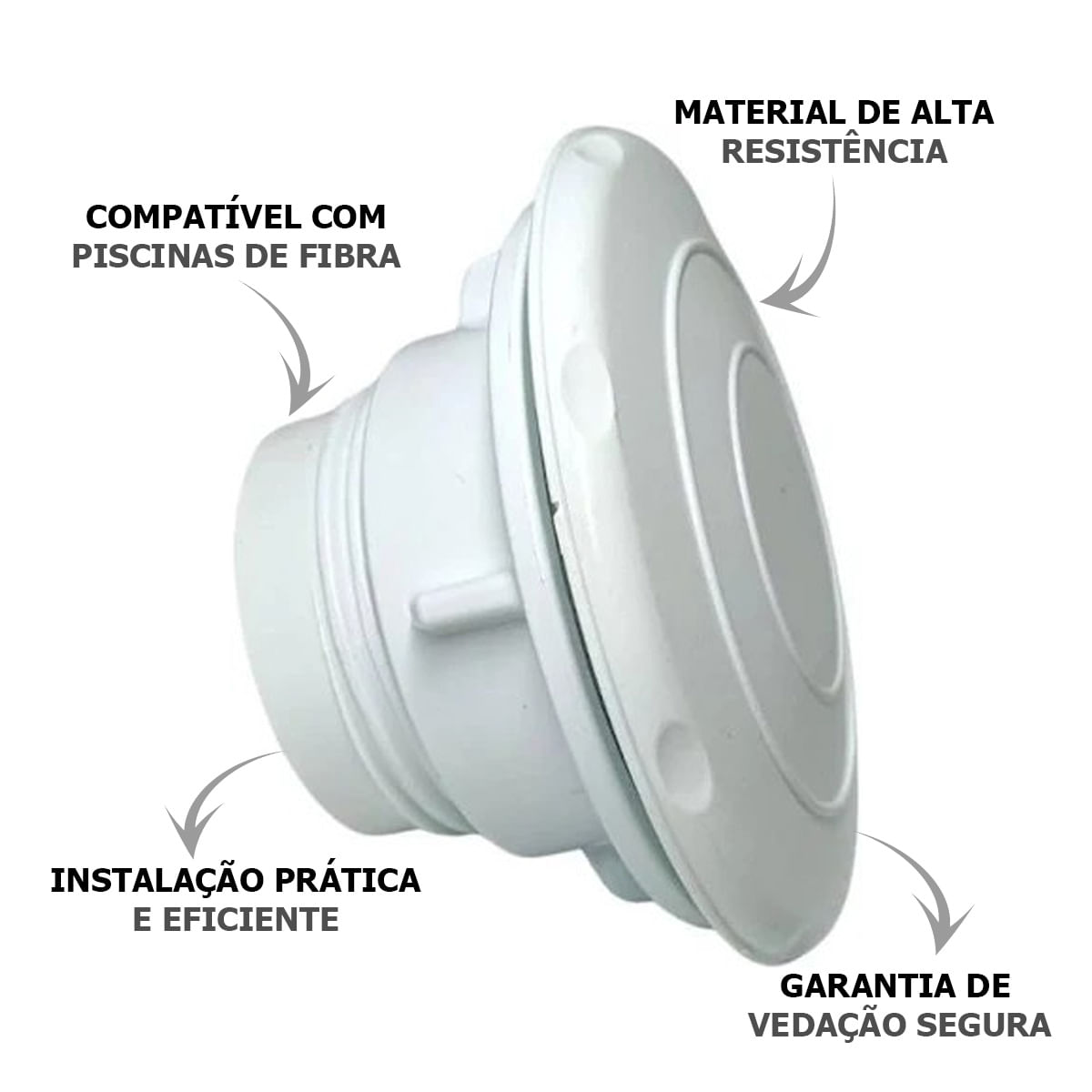 Dispositivo de Rosca 1.1/2 com Tampa Piscina de Fibra Brustec - Imagem 3