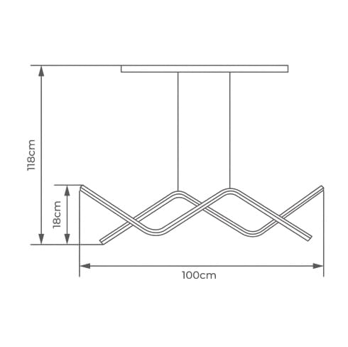 Pendente Led Zyra 31W Dourado Luminatti - Imagem 3