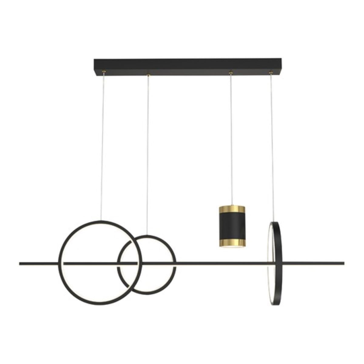 Pendente Led Zirco II 52W Preto Luminatti