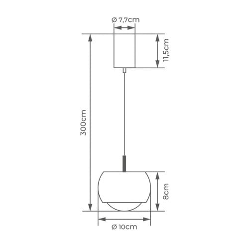 Pendente Led Nina 7W 3000K Vinho Luminatti - Imagem 2