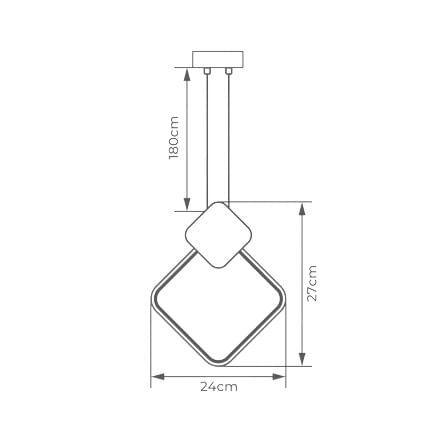 Pendente Led King I 13W 3000K Dourado Luminatti - Imagem 2