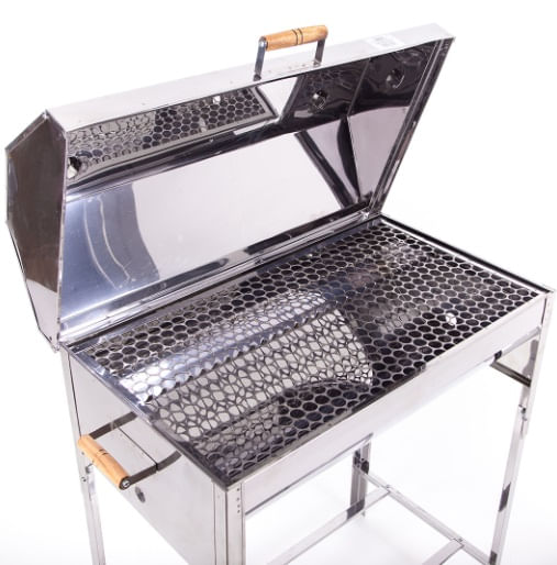 Churrasqueira Bafo em Aço Inox Cromado N3 Queiroz - Imagem 2