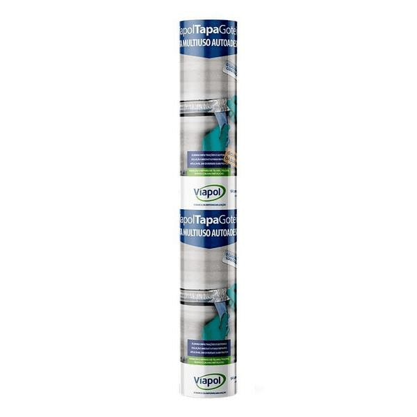 Fita Alumínio Tapa Goteira Sleeve 94cmx1m Viapol