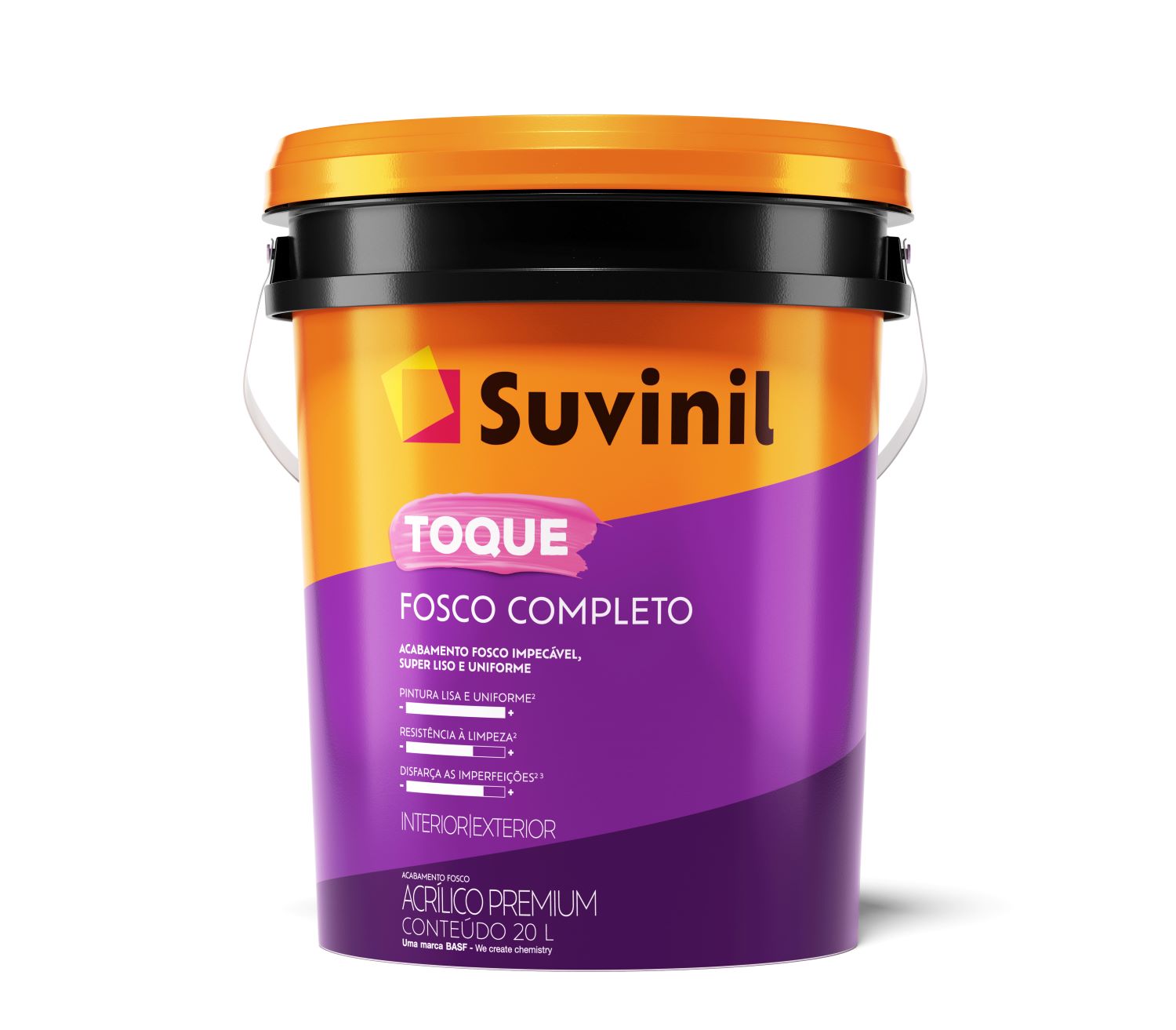 Tinta Acrílica Toque Fosco Completo 20 Litros Branco Neve Interior e Exterior Suvinil